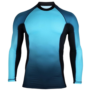 T-shirt de sport pour homme adulte léger, respirant, à compression, UPF50+, à séchage rapide, manches longues, coupe ajustée, pour l'entraînement sportif - Product Image 1