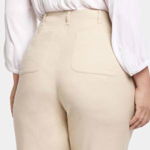 Pantalones de chándal de algodón informales transpirables de talla grande, pantalones de pierna ancha con tela de Spandex, pantalones Cargo para mujer - Product Image 4