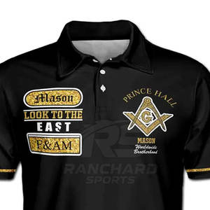 Polo Masonique pour Hommes en Gros, Logo de Franc-Maçonnerie Personnalisé, Manches Courtes, Polo Masonique pour Hommes - Product Image 6