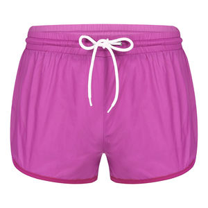 Pantalones cortos de gimnasio informales para hombre, material de LICRA de poliéster transpirable, pantalones cortos deportivos sólidos de alta calidad, bolsillos, cordón, secado rápido - Product Image 6