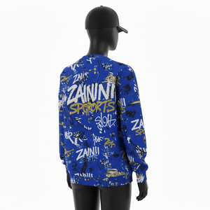 <b>Women</b> Pullover Sweatshirt High Quality Cotton Poly Fleece Warm <b>Blue</b> Printed Sublimation Custom Logo <b>Women</b> breathable Sweatshirts - Product Image 5