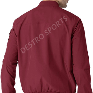 Blouson aviateur d'extérieur à bas prix grande taille avec logo personnalisé blouson aviateur respirant à manches longues et fermeture éclair - Product Image 5