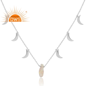 Best selling 925 sterling silver natural Ethiopian <b>opal</b> gemstone pendant custom jewelry manufacturer - Product Image 4