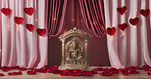 Estatua de ídolo de Ganesh, escultura decorativa de Dios hindú Murti, colgante de pared de latón para el hogar, pieza de exhibición, Vertical de aluminio moderno duradero - Product Image 4
