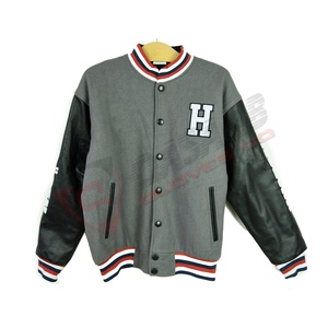 2025 mode haute qualité Chenille-broderie Lettermen hommes collège manches en cuir vestes de Baseball personnalisées - Product Image 1