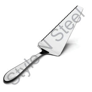 เซิร์ฟเวอร์เค้กกระจกขัดเงาสีเงินไม้พายสแตนเลสสำหรับเสิร์ฟพิซซ่า - Product Image 1