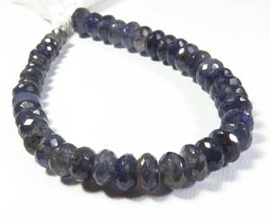 Perles de saphir bleu iolite en forme de briolette, 7-10 mm, 8 pouces, facettées, rondes, de qualité supérieure, translucides, pierres précieuses en vrac - Product Image 6