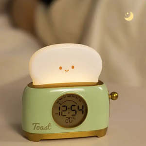 Modern <b>Digital</b> Alarm <b>Clock</b> in Breadboard Design Plastic Material with Temperature Feature - Product Image 2