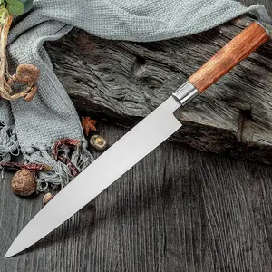 มีดทำครัวซูชิแบบมืออาชีพ ด้ามไม้พะยูง เหล็กดามัสกัส ทำด้วยมือ ทนทาน คมพิเศษ ใช้ได้ทั้งมือซ้ายและขวา มีดเชฟ - Product Image 6