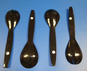 Brown & Black Buffalo Horn Cutlery Set Unique Luxury Light Horn Serving <b>Tools</b> for Salad <b>Top</b> Selling in India - Product Image 1