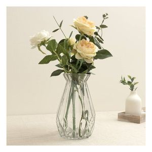 แจกันดอกไม้แก้วตกแต่งลวดลายวินเทจเหมาะสำหรับตกแต่งดอกไม้ในโรงแรมคาเฟ่แบบชนบทและกิจกรรมส่วนตัว - Product Image 5