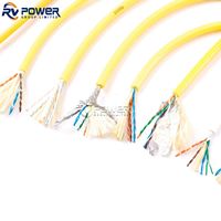 Cable de Conexión Submarino para ROV, Verde, 2x18AWG+1x2x24AWG, para Drones Submarinos