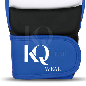 Gants de MMA en cuir à paume ouverte pour l'entraînement aux arts martiaux, légers avec rembourrage confortable, sangle de poignet réglable - Product Image 6