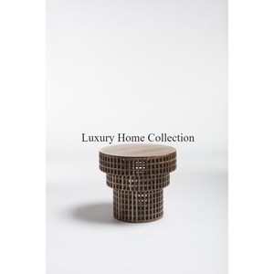 โต๊ะกาแฟดีไซน์หรูหรา สีเงิน ขัดเงา ดีไซน์โดดเด่น สวยงามสะดุดตา เฟอร์นิเจอร์บ้านดีไซน์เก๋ - Product Image 5