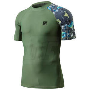 Ropa deportiva para hombre, Camiseta deportiva de manga corta con ajuste de compresión, perfecta para entrenamiento físico y entrenamiento diario - Product Image 2