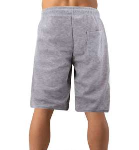 Men's Gym Sports Sweat <b>Shorts</b> with Elastic Waist Drawstring Embroidered Zipper Pockets <b>Fleece</b> Material OEM Service - Product Image 4