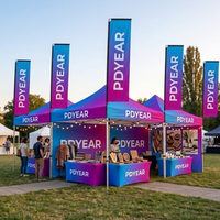 Service OEM - Tonnelle pliante 10x10FT de qualité commerciale avec toile en polyester, cadre en aluminium, résistante aux UV, pour usage extérieur mobile
