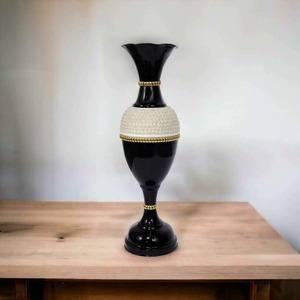 แจกันดอกไม้โลหะทำด้วยมืออันหรูหราพร้อมเคลือบทองแดงขัดเงาเหมาะสำหรับโต๊ะกลางและของตกแต่งทางเข้า - Product Image 1