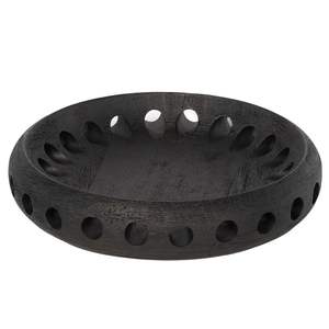 Cuenco de madera tallado con flores silvestres hecho a mano, madera de mango elegante con intrincado diseño floral, perfecto para servir o exhibir - Product Image 5