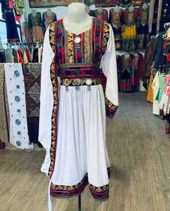 Dernières robes pakistanaises vintage pour femmes brodées de style bohème lourd afghan Kuchi tissu naturel fête porter des volants faits - Product Image 5