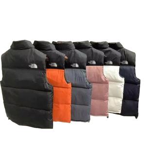 Men's Customizable Classic Parka Sleeveless Puffer Vest Stand Winter Warmth Comfort Breathable High Street Style Front Jacket - Product Image 5