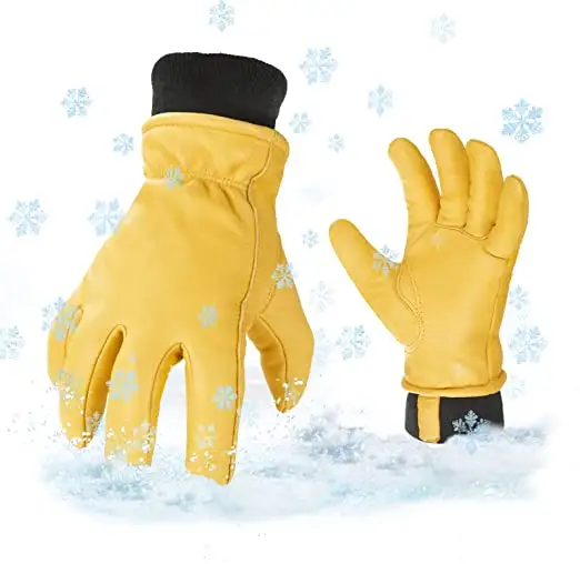 Goat Grain unisex adult Men s Water Resistant Leather Work Gloves with Reinforced Patch Palm