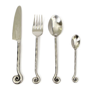 Juego de cuchillos de acero inoxidable hechos a mano, Plata pulida, queso y mantequilla - Product Image 5