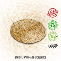 Tapis de table en jute tissé à la main avec support RTS parfait pour les repas écologiques ajouter un charme naturel à chaque repas avec un napperon rond durable