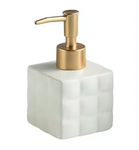 Distributeur de savon en marbre de conception supérieure conception intégrée pour le stockage du savon, rechargeable, antirouille, fonction de pompe facile qualité durable - Product Image 6