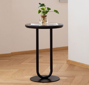 Table à vin intérieure et extérieure Table d'angle arrondie en marbre pour la décoration intérieure Table d'appoint pour les meubles de hall de salon - Product Image 3