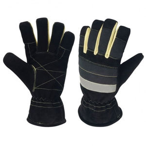 ถุงมือหนังกันความร้อนและสารหน่วงไฟถุงมือนักดับเพลิงฉุกเฉินสะท้อนแสงพร้อมฟังก์ชันป้องกันการตัด - Product Image 2