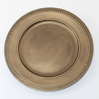Assiettes de présentation rondes en fer finition argentée, écologiques, très demandées, pour mariages, restaurants, hôtels et usage domestique