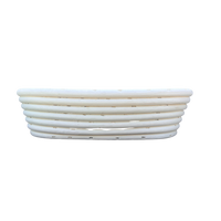 Panier de rangement en rotin blanc écologique de taille personnalisable, logo en bambou, sans danger pour les aliments, fait main, Cenvinex Vietnam, organisateur pour la maison