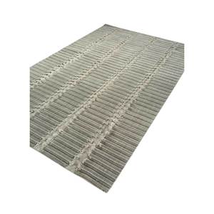 Alfombras de Lana Tejidas a Mano con Rayas Azules Contorno, Tamaño 9x12, para Sala de Estar, Pasillo o Entrada - Alfombras Jaipur FR-Hwl-127 - Product Image 2