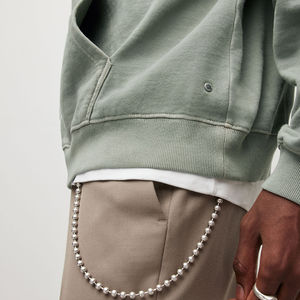 เสื้อมีฮู้ดสำหรับผู้ชายแบบไม่มีเชือกระบายอากาศได้ดีมีซิปเต็มตัวสำหรับผู้ชายเสื้อฮู้ดสำหรับล้างเอนไซม์500บ็อกซี่ - Product Image 6