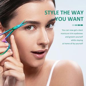 Ciseaux à cuticules pour ongles 2 pièces petits ciseaux ciseaux en acier inoxydable ciseaux à cuticules pour étiquette de peau ciseaux de manucure de couleur incurvée extra fine - Product Image 6