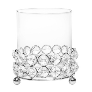 Candelabro de luz en T con cuentas de cristal de nuevo diseño, placa de Metal para festivales de hogar y jardín, decoración de boda - Product Image 3