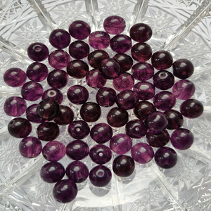 Perles en verre tchèque transparentes en vrac de haute qualité violet foncé fabrication de bijoux perles artisanales en cristal au chalumeau perles vishal - Product Image 2