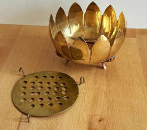 Plat à riz moderne de luxe en acier inoxydable, écologique, bol de service décoratif fantaisie pour mariage, artisanal martelé, décoration intérieure - Product Image 6