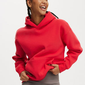 2025 nouveau arrivé pull sur mesure surdimensionné femmes sweats à capuche 100% coton polaire respirant coupe ample à capuche et sweat - Product Image 3