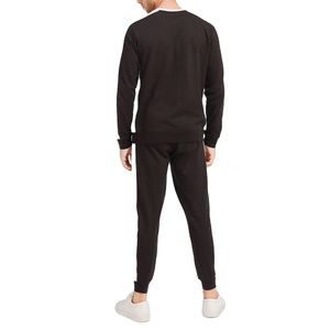 Ensemble de survêtement léger en coton à col rond pour homme, vêtements de sport d'hiver écologiques, pantalon de jogging avec options personnalisables, prix inclus - Product Image 6