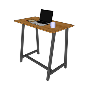 BFSTB008 StaBamboo 120x60cm Standing Computer <b>Desk</b> with Trapezoid Legs Assembly Required - Product Image 1