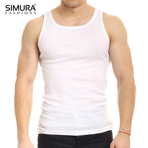 Nouveau design, services OEM personnalisés, durables, séchage rapide, confortables, 100% coton, col rond, décontractés, sans manches, débardeurs pour hommes - Product Image 5