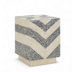 Taburetes de Nácar Hechos a Mano, Muebles Decorativos con Incrustaciones de Concha para Espacios de Estar - Product Image 1