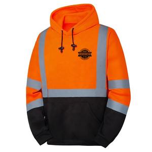 Sudadera con Capucha de Alta Visibilidad para Hombre, Ropa de Trabajo de Seguridad Reflectante, Mezcla de Poliéster/Algodón, Certificación CE, Impresión por Transferencia de Calor - Product Image 3