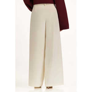 Pantalon décontracté large pour femme WM-TRC-WS25-025 en crêpe respirant avec taille élastique et technique froissée - Product Image 4