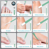 Ensemble de manucure en acier inoxydable Kit de coupe-ongles pour soins personnels