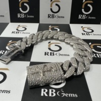 Pulseras de Diamantes de Alta Calidad Personalizadas de 250 Gramos, Oro Amarillo de 24K, Certificadas por IGI, Cultivadas en Laboratorio CVD HPHT, Corte Asscher, Estilo Cubano, Unisex