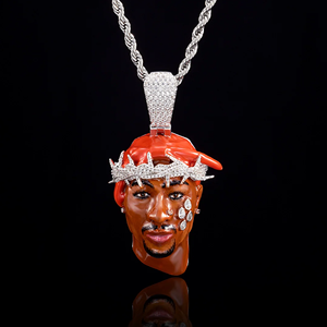 Colgante Personalizado para Hombre, Estilo Urbano Hip Hop, Chapado en Oro, con Incrustaciones de Circonitas Cúbicas - Product Image 2