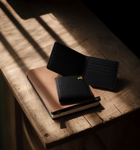 กระเป๋าสตางค์หนังแท้พรีเมียมแบบยูนิเซ็กซ์ ดีไซน์บางเฉียบ เป็นมิตรกับสิ่งแวดล้อม มีช่องใส่บัตรหลายช่อง สีน้ำตาล สไตล์ธุรกิจ เปิดปิดแบบสั้น - Product Image 6